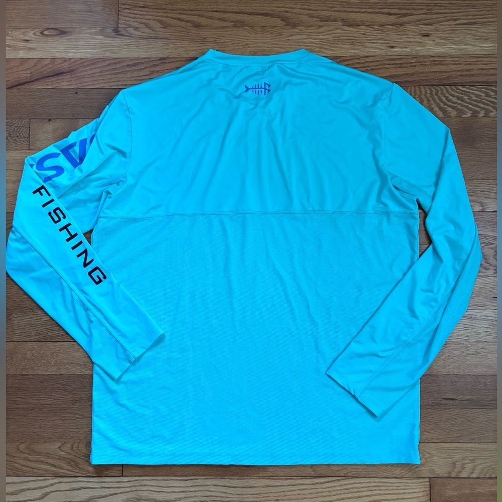 Bassdash Men’s Teal Long Sleeve Sun Fishing Shirt - Size L - Picture 8 of 9